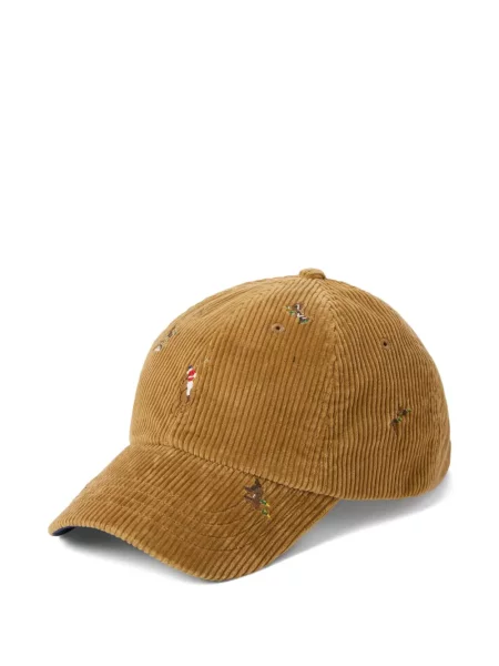 Μικρός κασκέτο Polo Ralph Lauren με χαμηλή μέση υφαίνω διαγωνίως πράσινο