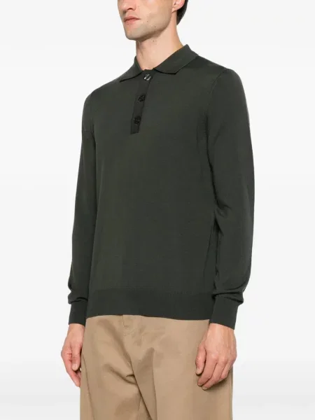 Lung tricou polo éphémère verde