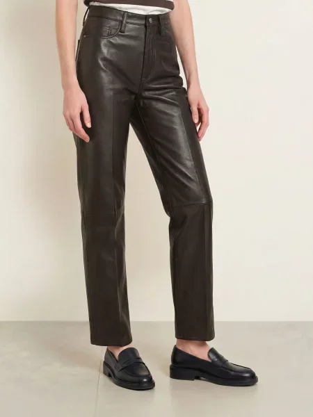 Tommy Hilfiger Spodnie Skórzane braun