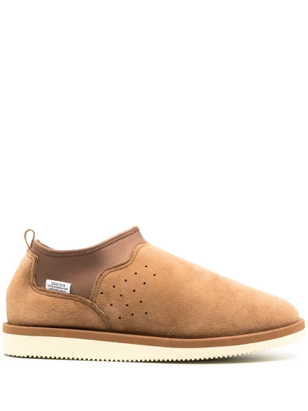 Papuci de casă Suicoke din piele de căprioară slip-on maro