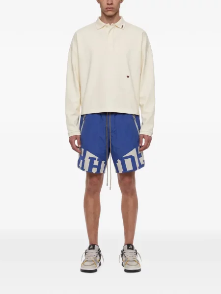 Lung tricou polo Rhude cu autograf
