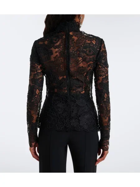 Top Elie Saab din dantelă negru