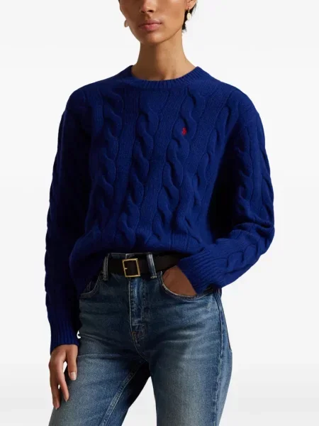 Велурени бягане с яка чорапи Polo Ralph Lauren синьо