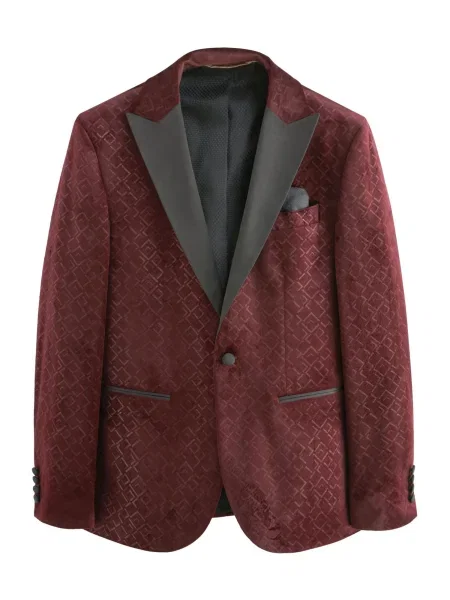 Next Sacou roșu burgundy negru