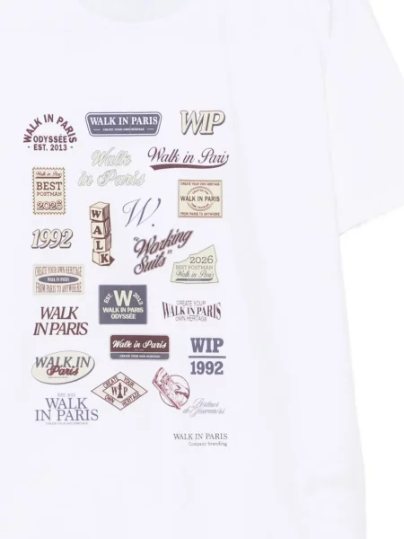 Tricou Walk In Paris alb