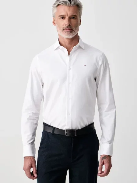 Tommy Hilfiger cămașă pentru bărbați din alb