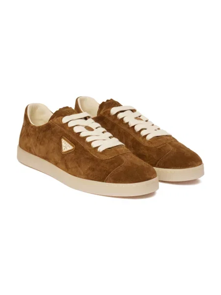 Sneakersy Prada zamszowe brązowe