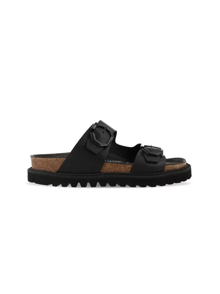 Genuins Gelan Leather Black Kobiety Sandały Genuins Size: czarny