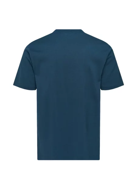 Tricou Auralee cu decolteu rotund albastru