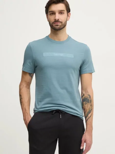 Тениска Calvin Klein с апликация зелено