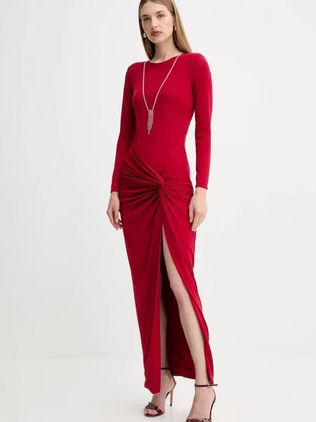 Fracomina rochie maxi mulată roșu