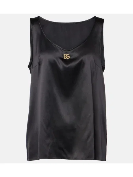 Top Dolce&gabbana din satin negru
