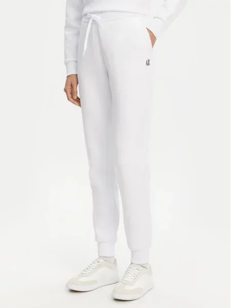 Armani Exchange Spodnie dresowe biały