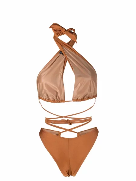 Plavky Noire Swimwear s výstřihem halter na ramínka