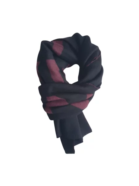 Szal Givenchy wełniana z logo czarna