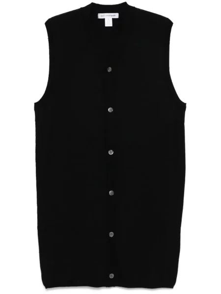 Cardigan Comme Des Garçons Shirt fără mâneci negru