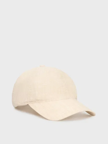 Лляна кепка Gant бежева