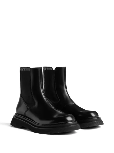 Botine chelsea Dsquared2 din piele de lac negru