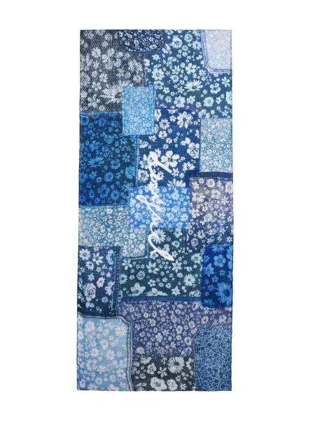 Desigual Fular / denim / închis / alb albastru
