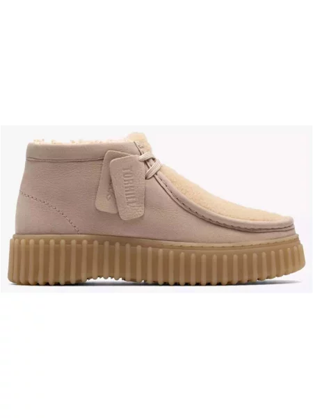 Šnurovacie tenisky Clarks béžová