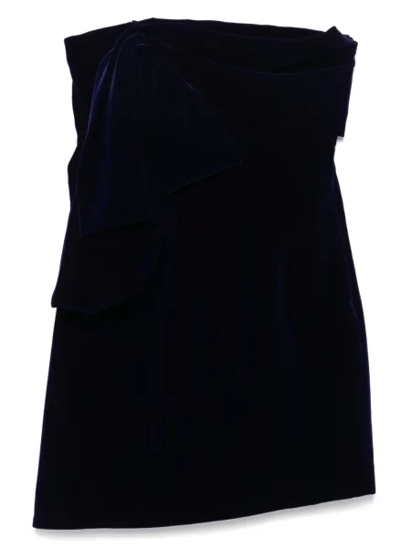 Mała sukienka mini Givenchy z kokardką garniturowa niebieska