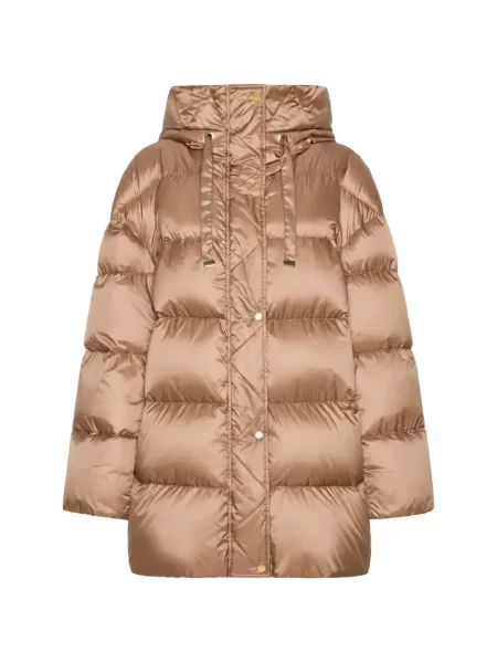 Palton Max Mara cu glugă maro
