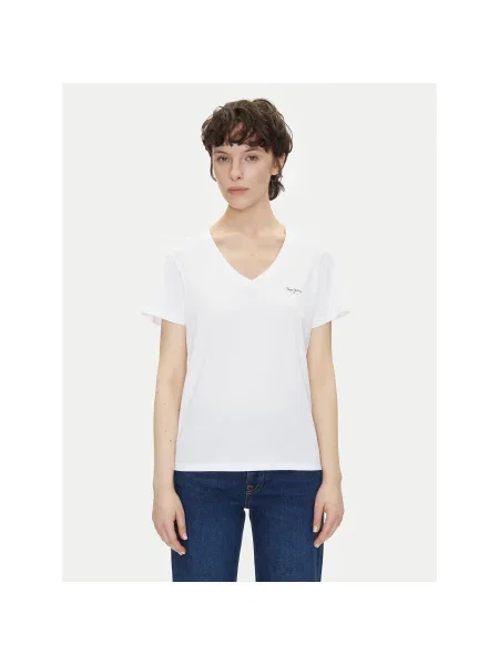Pepe Jeans Póló Macy Regular Fit fehér