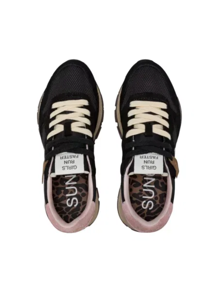 Sneakersy Sun68 casual skórzane czarne