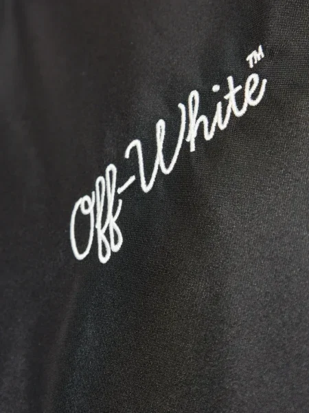 Geacă bomber Off-white cu broderie alb