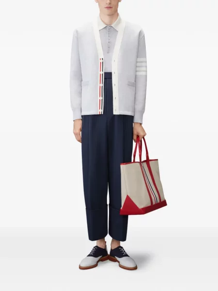 Cardigan Thom Browne tricotate gri