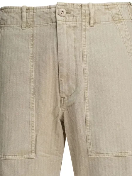 Pantaloni Alex Mill cu model herringbone