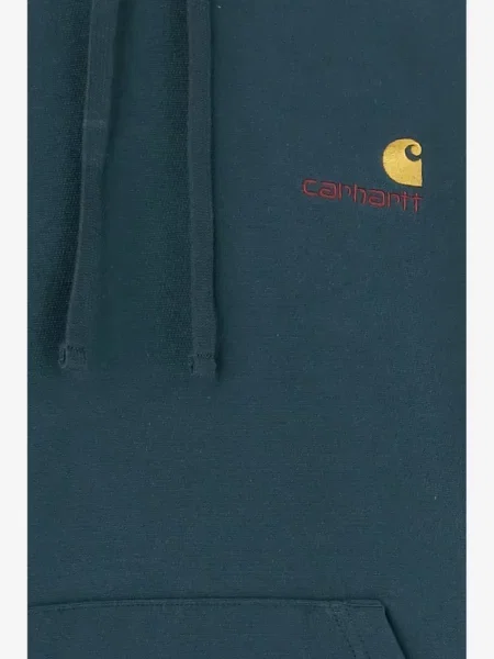 Hanorac cu glugă Carhartt Wip cu broderie albastru