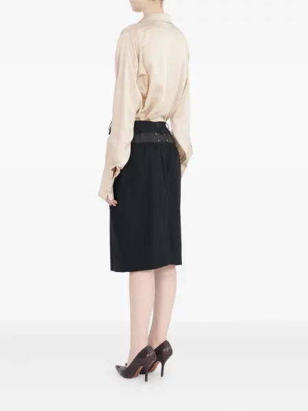 Fustă tip creion Maison Margiela până la genunchi negru