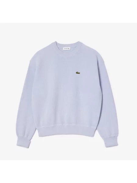 Lacoste Sweter Z Okrągłym Dekoltem Z Bawełny Organicznej niebieski