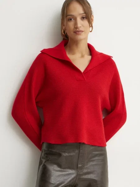 MAX&Co. pulover de lana femei rosu