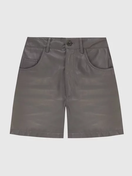 Кожаные шорты Simonetta Ravizza серые
