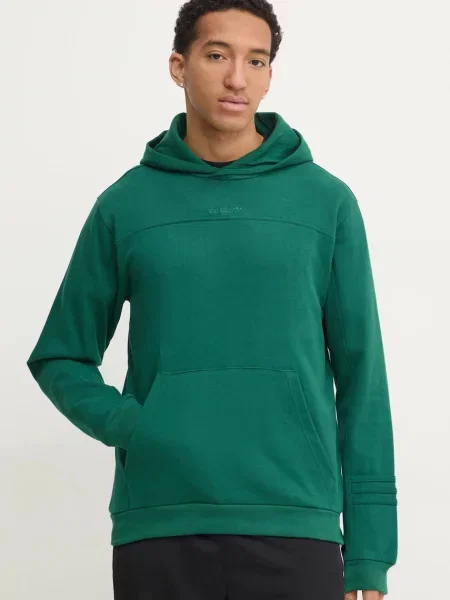 Geacă Adidas Originals cu glugă verde