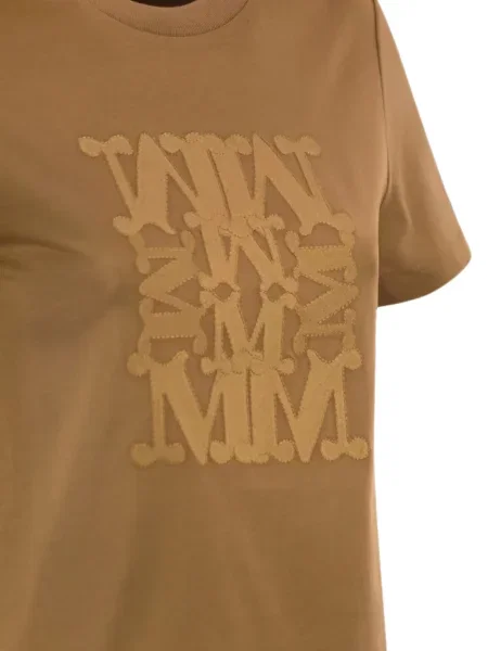 Tricou Max Mara cu broderie maro