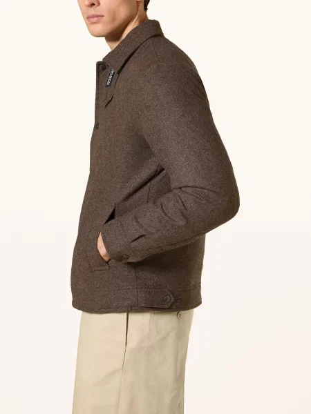 Woolrich Svrchní Košile tmavě šedá