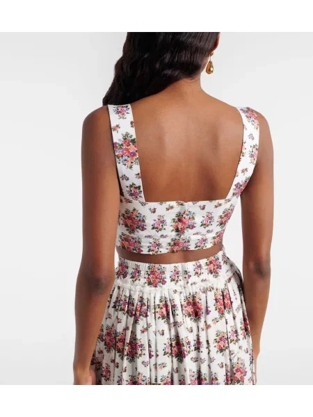 Kvetinový top Dolce&gabbana biela