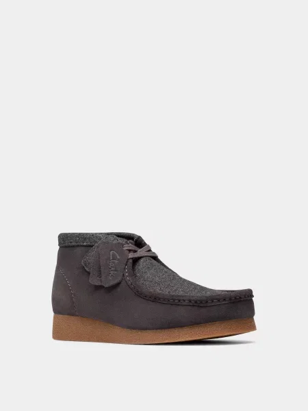 Замшевые ботинки Clarks серые