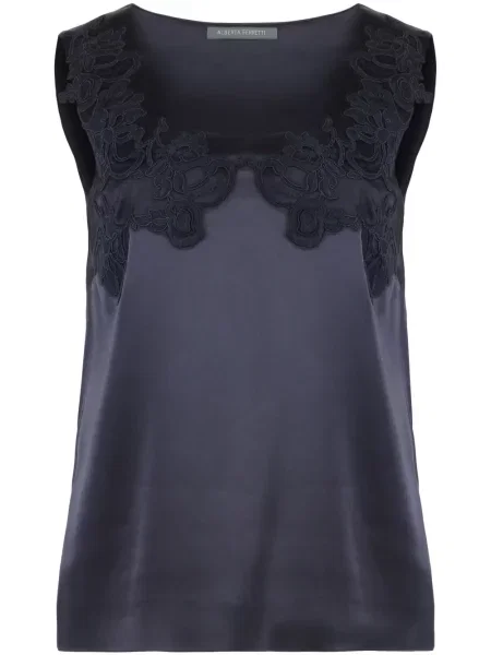 Bluză Alberta Ferretti din satin albastru