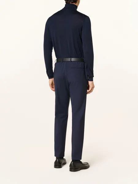Boss Oblekové Kalhoty Genius Slim Fit dark blue modré