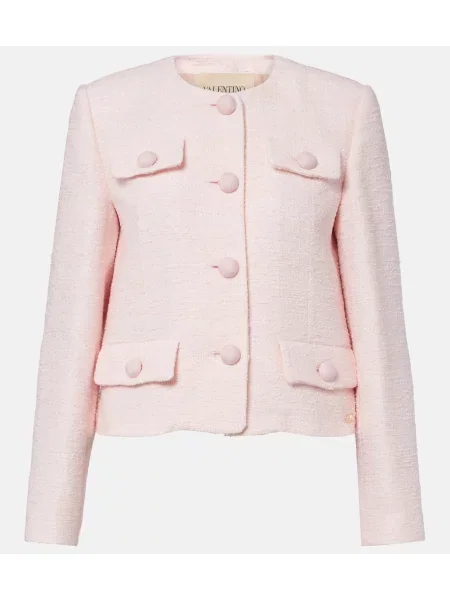 Geacă Valentino din tweed roz