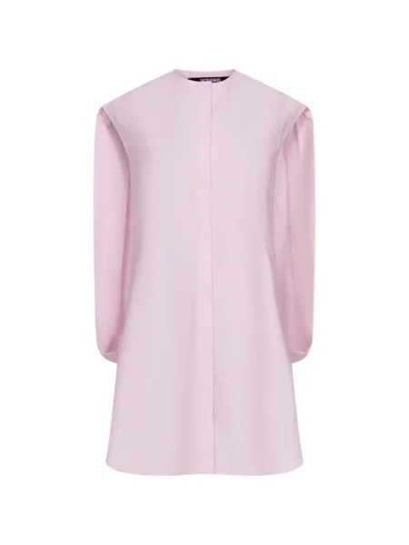 Rochie tip cămașă Jacquemus lungă de costum roz