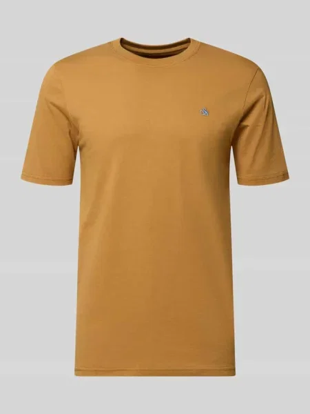 T-shirt z okrągłym dekoltem i wyhaftowanym logo Scotch & Soda