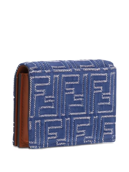 Portofel Fendi din jacard albastru