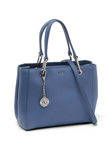 Geantă shopper Dkny din piele albastru