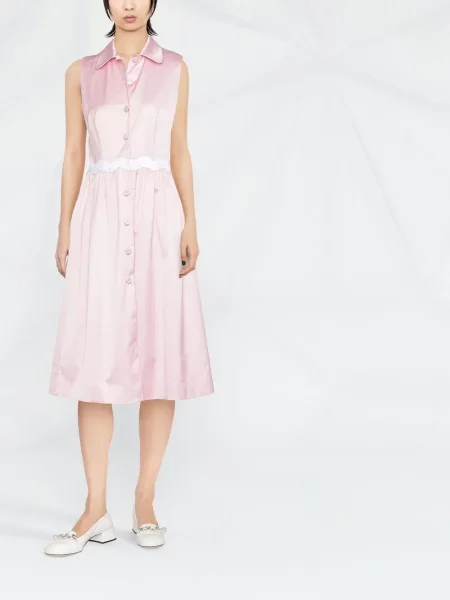 Rochie mini Moschino fără mâneci roz