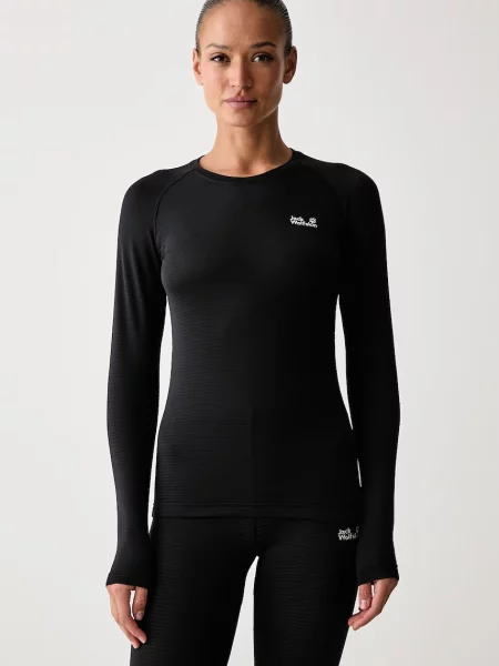 Jack Wolfskin funkční tričko s dlouhým rukávem Infinite Warm černé